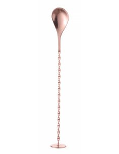 Cocktaillepel met stamper koper