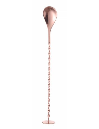 Cocktail spoon with muddler copper