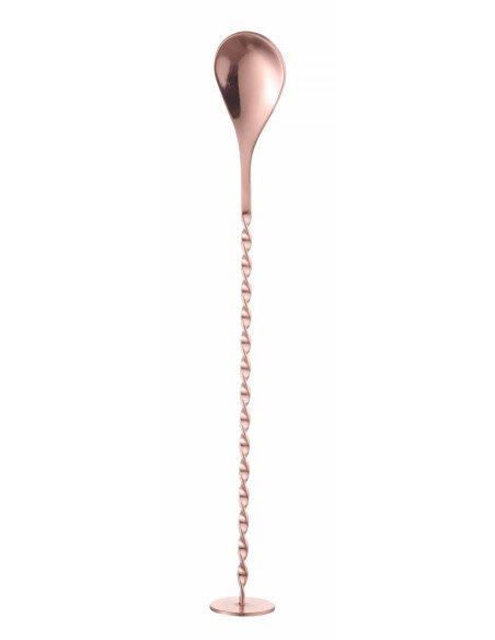 Cocktail spoon with muddler copper
